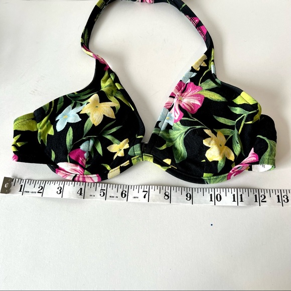 Vintage JANTZEN Floral Tropical Bikini Top—SZ. Medium - Picture 4 of 10